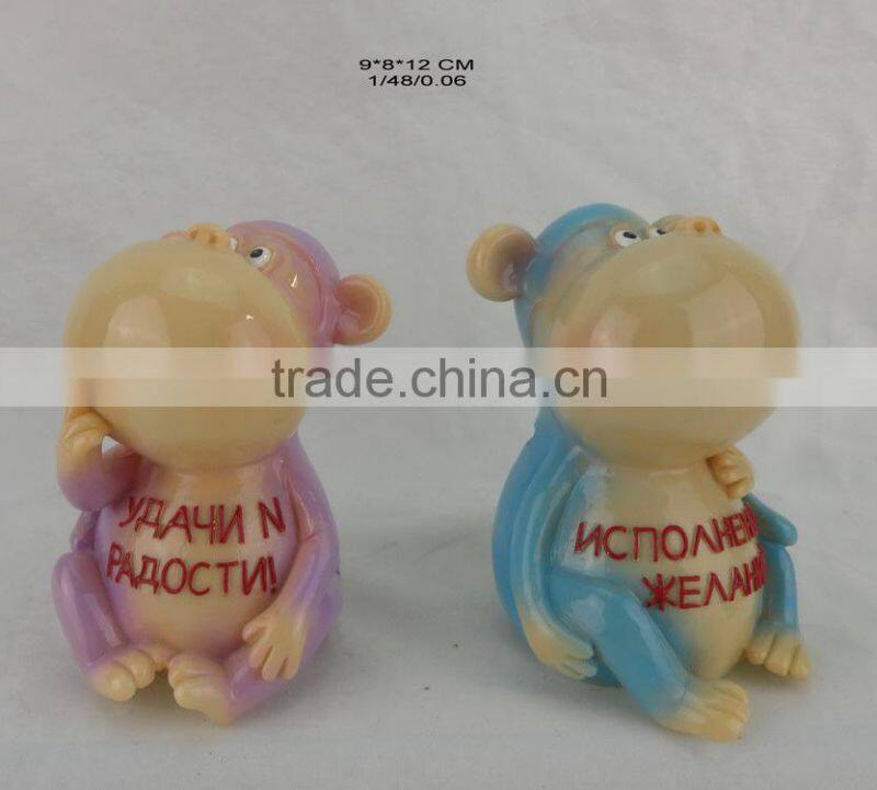 2016 russia promotional gift items polyresin monkey for sale