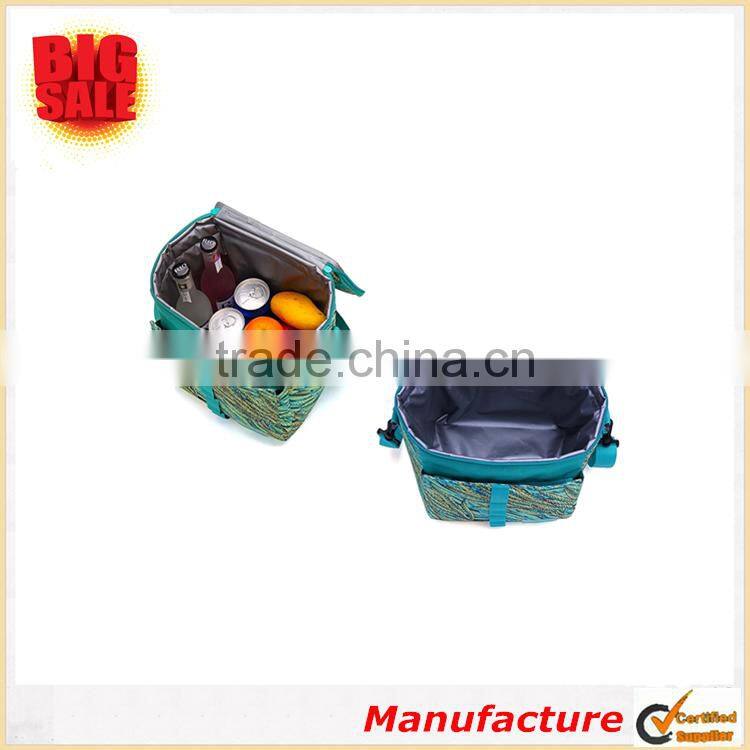 High Quality Fashion Insulated adjustable strape lunch box with pockets outside