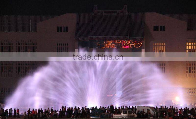 Large lake stage show water fountains water screen and laser show