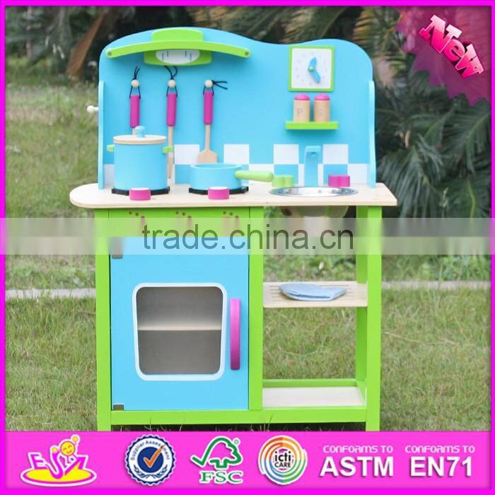 2016 Best sale preschool pretend play wooden boys toy kitchen W10C181