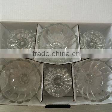 6pcs ice cream cup glassware set