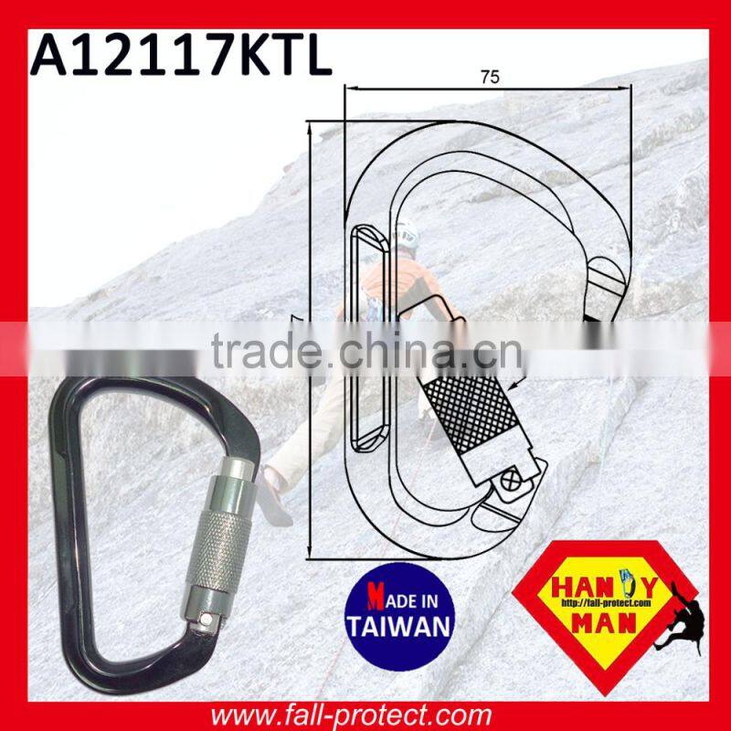 Quicklock Triple Lock Rock Climbing Aluminum Carabiner For Rescue