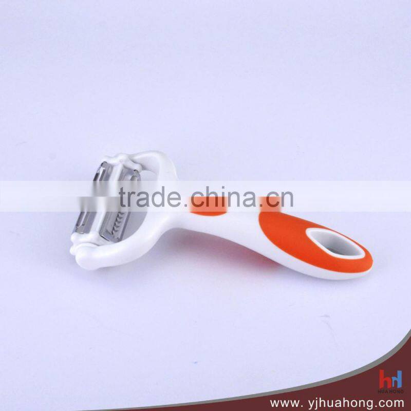 Hot Sales Colorful Innovative Design ABS Handle Stainless Steel Vegetable Peeler (HPL-56)