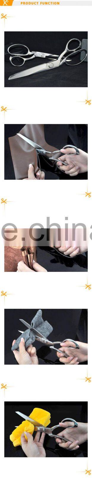 Professional all stainless steel fabric cutting sewing scissors