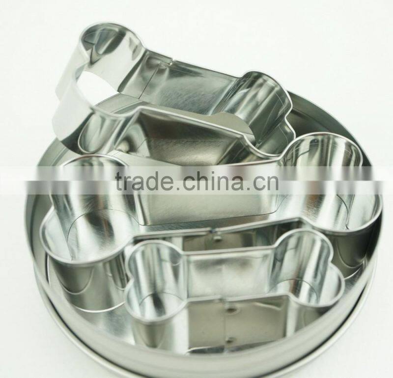 47096 3pcs dog bone stainless steel cookie cutter set