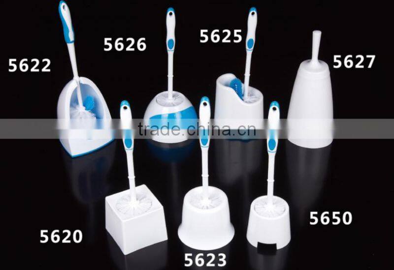 High quality New style plastic toilet cleaning brush with holder set