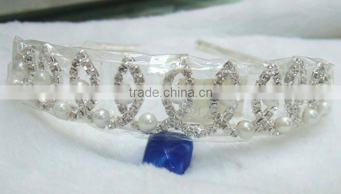 Fashion Rhinestone Pearls wedding bridal headband modern latest jeweled headwear
