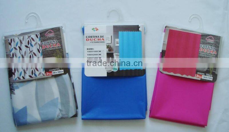 High quality used home goods thick custom pink bathroom shower curtain