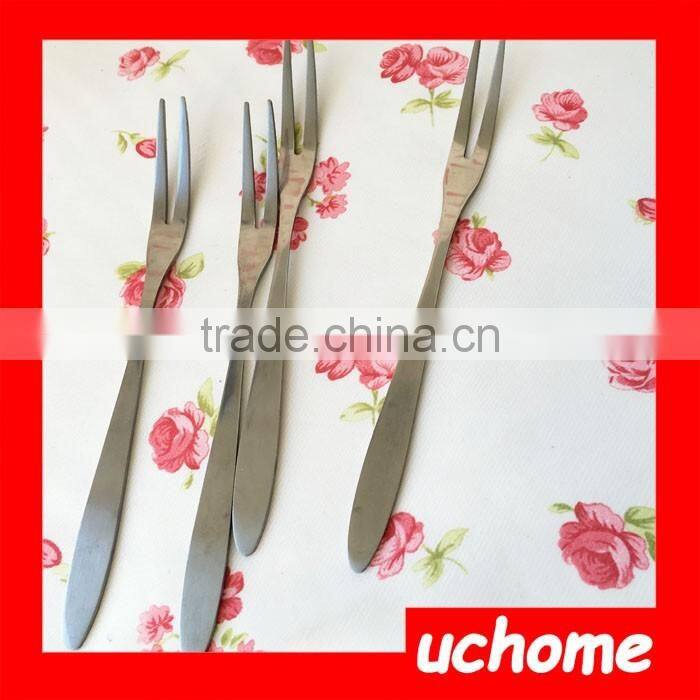 UCHOME Cheap Food Grade Stainless Steel Fruit Fork Set , Appetizer Forks , Cake Forks Set