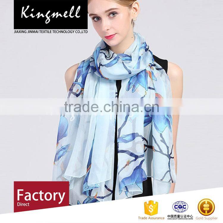 Custom Digital Printing Silk Scarf Prevent Bask Scarf