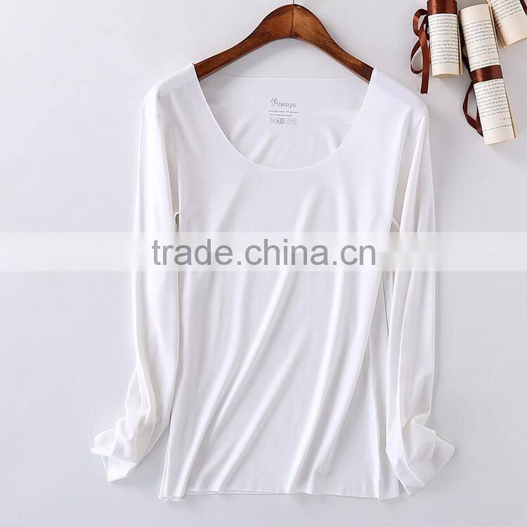 Fashion custom plain long sleeve women bulk wholesale t shirts