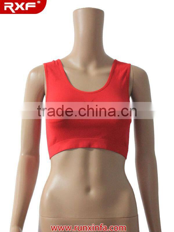 Cheap women seamless sports bra with removable pad