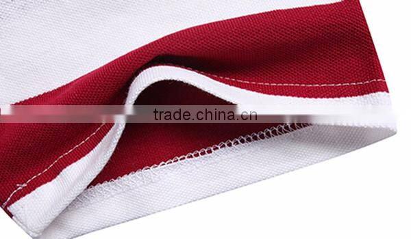 100% polo t-shirt design color combination mens polo collar striped t shirt