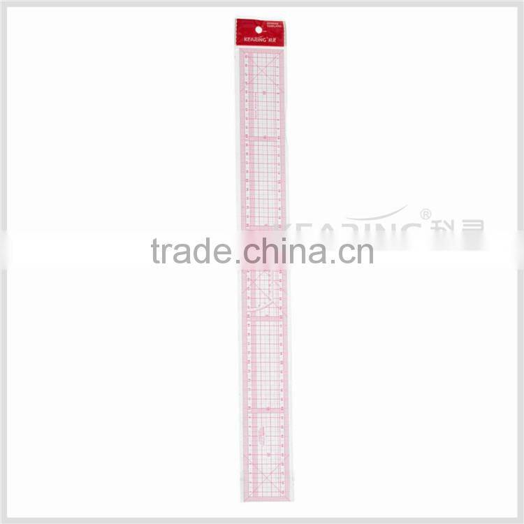 Kearing manufacture 5*50cm straight flexible 1.2mm thickness sandwich line plastic garment ruler for fashion design#8003