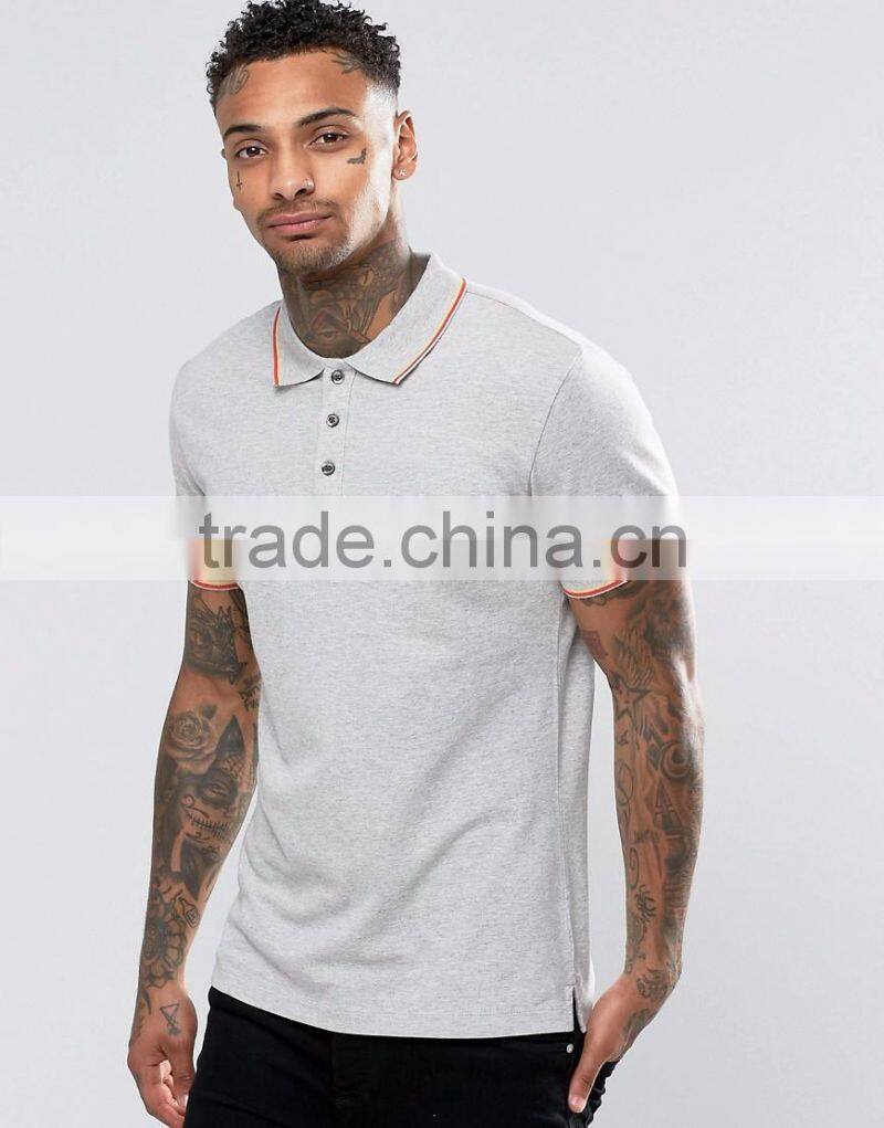 New Design High Quality Casual Summer Plain 180g 100% Cotton Short Sleeve Logo Embroidery Mens POLO T-Shirt