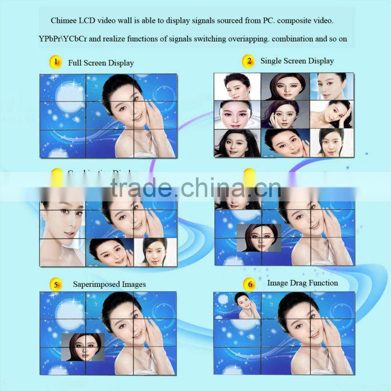 LED backlight 46inch 5.3mm Bezel DID LCD video wall display(HQ460-V,support touch and pc)