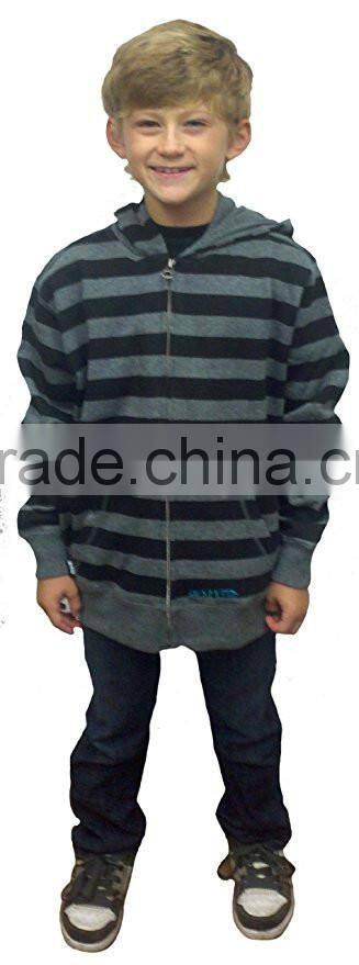 Unisex Kids Sports Hoodies Custom Hoodie 100% Cotton with Zipper Stripe Fleece Made