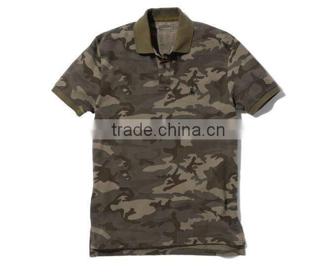 kids' Camo 100% cotton pocket polo shirts