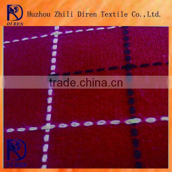 100% cotton breathe freely colors plaid style interlock fabric