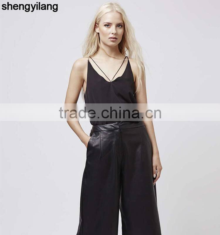 Most fashionable variety of colors strappy plunge cami top