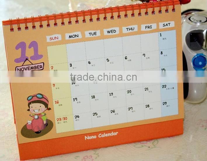 2015 Custom made High Quality Paper Calendar For Promotion