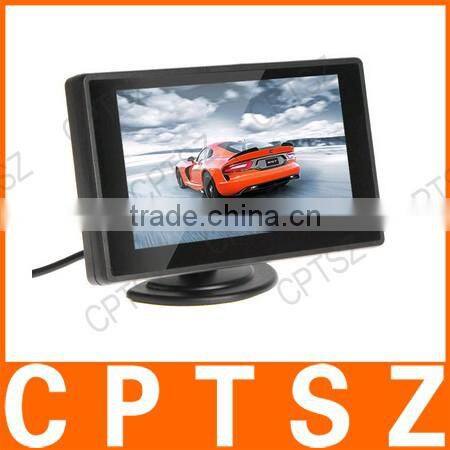 4.3 Inch Color TFT LCD Parking Car Rear view Monitor Car Rearview Backup Monitor 4.3'' 2 Video Input for Reverse Camera DVD
