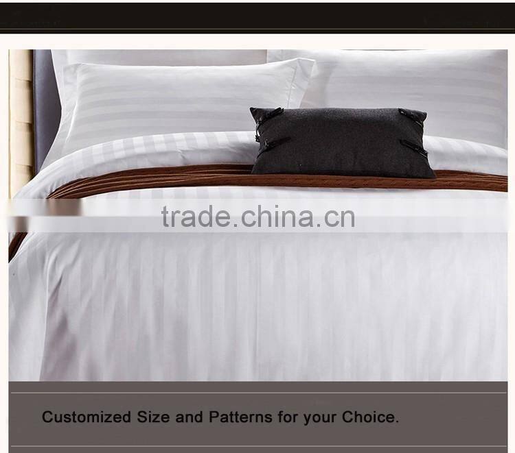 alibaba China luxury satin stripe hotel bedding set