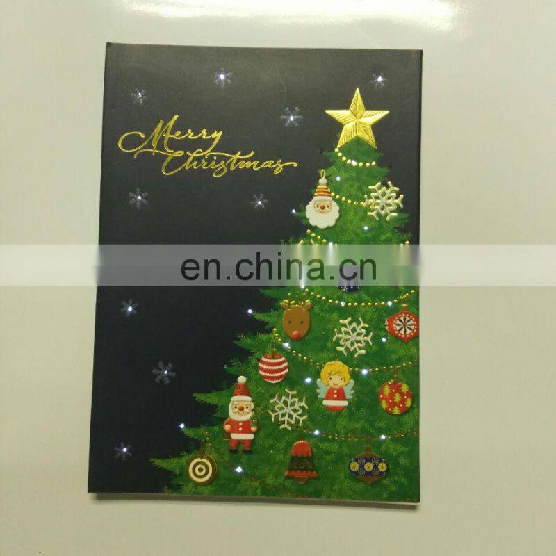 Custom best quailty 3d different shapes greeting cards with led light