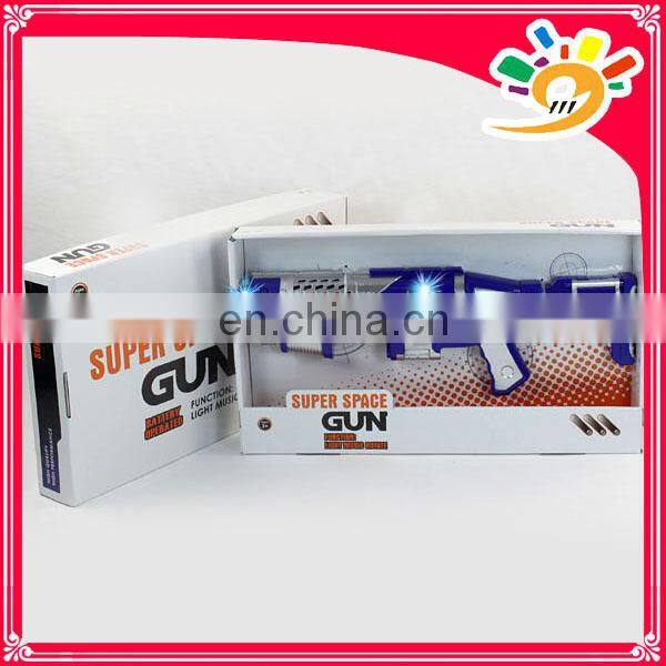 New design B/O plastic space toys gun with music and light