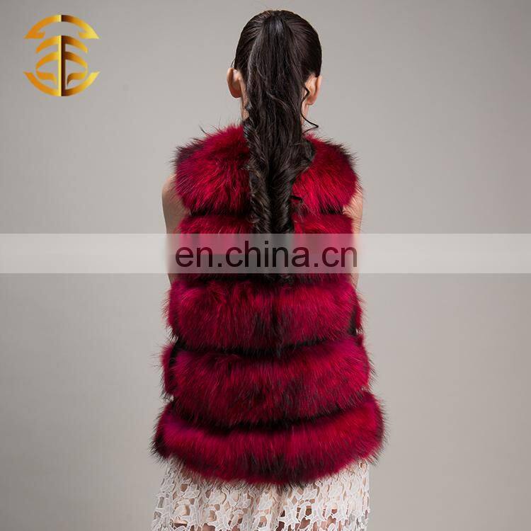 New Design Women Women Genuine Raccoon Fur Vest