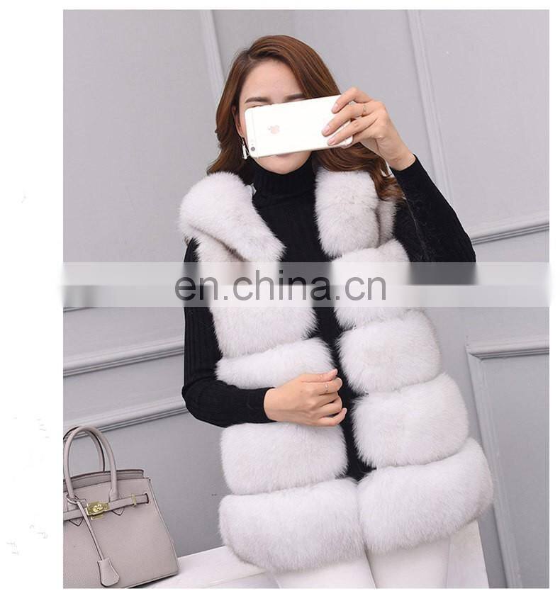 Top Quality Comfortable Wholesale Vest Real Fox Fur Hood Vest / Cheap Fur Vest