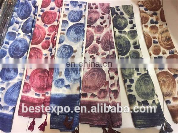 girls beautiful flower scarf cotton jacquard wedding shawl new style hijab