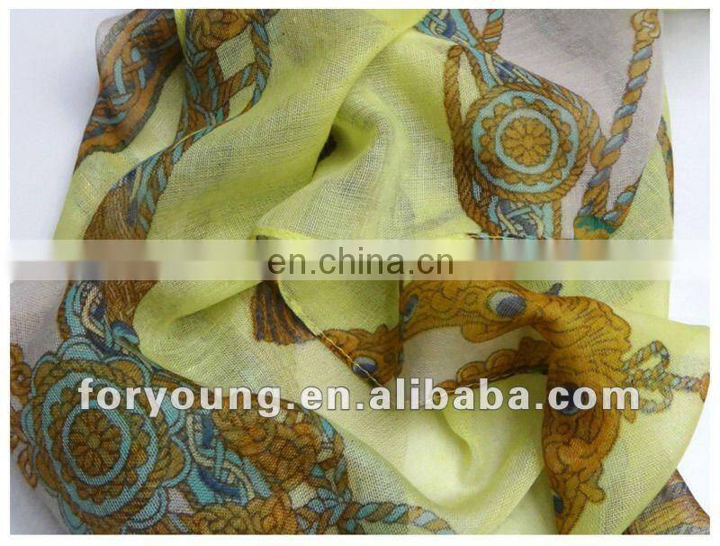 yellow spring summer colorful string scarf