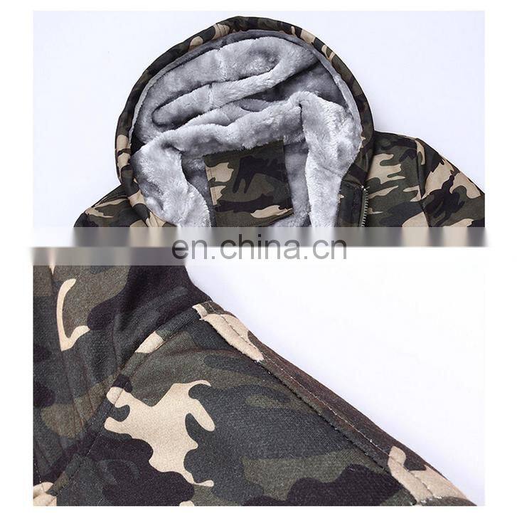 Online Shopping Men's Warm Hoodie Zip Sweatshirt Sweater Tops Long Sleeve Jacket Coat Camouflage