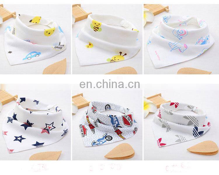 Absorbent cotton baby bandana bib triangle double cotton soft bandana bib