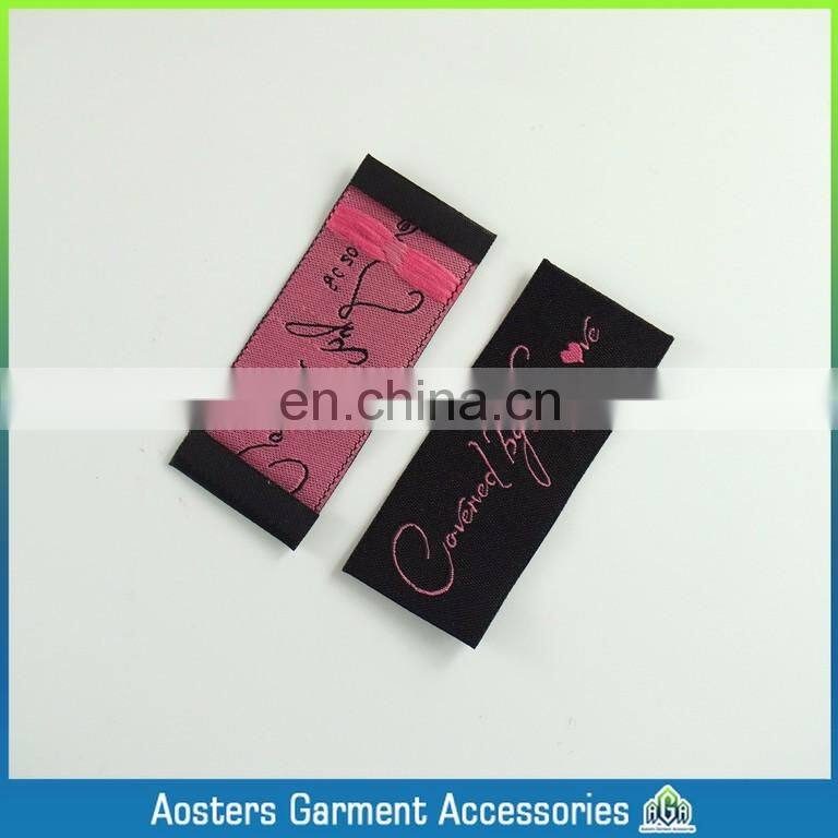 customized size center fold name tags for clothing