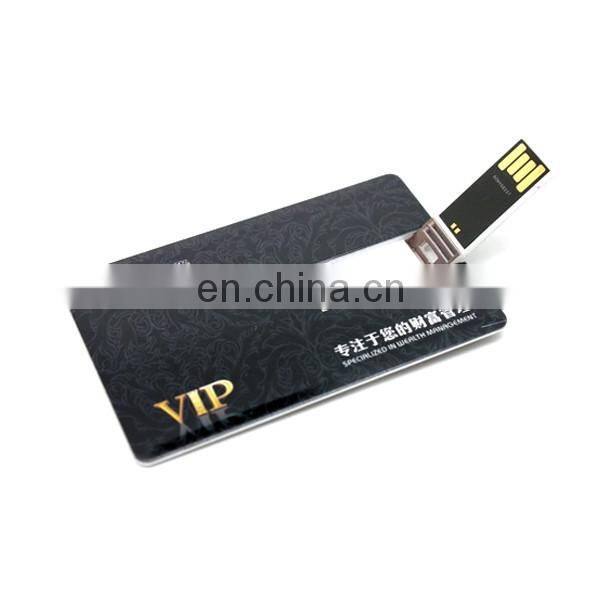 New plastic portable business card usb flash drive with custom printing