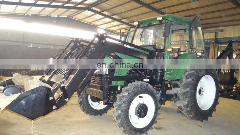 100hp AC farm tractor 1004 tractor with backhoe and loader