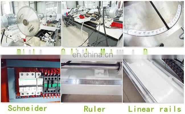 PVC window making machine / Double head cutting saw for PVC profile window door