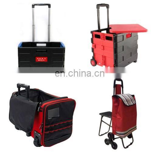 foldable eco-friendly customized logo detachable space-saving plastic trolley tool box