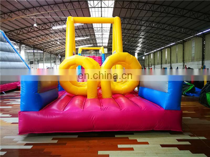 Mobile airship circle inflatable boom camp construction big obstacle course for Kids