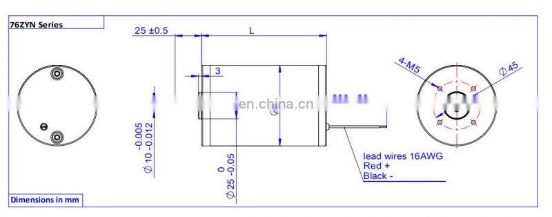 Permanent Magnet Brush DC Motor 76ZYN(NdFeB Magnet)Series
