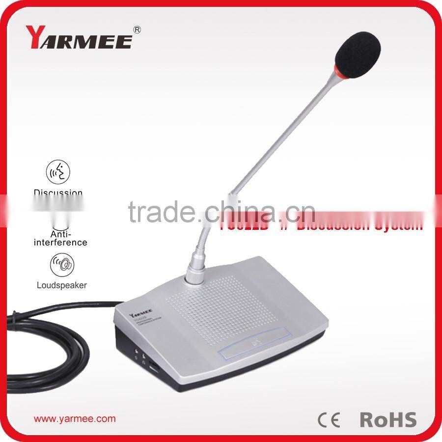 Sliver color microphone call system for conference rooms
