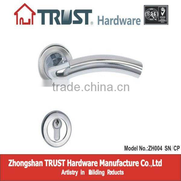 ZH004:Zinc Alloy Lever Door Handle with Escutcheon