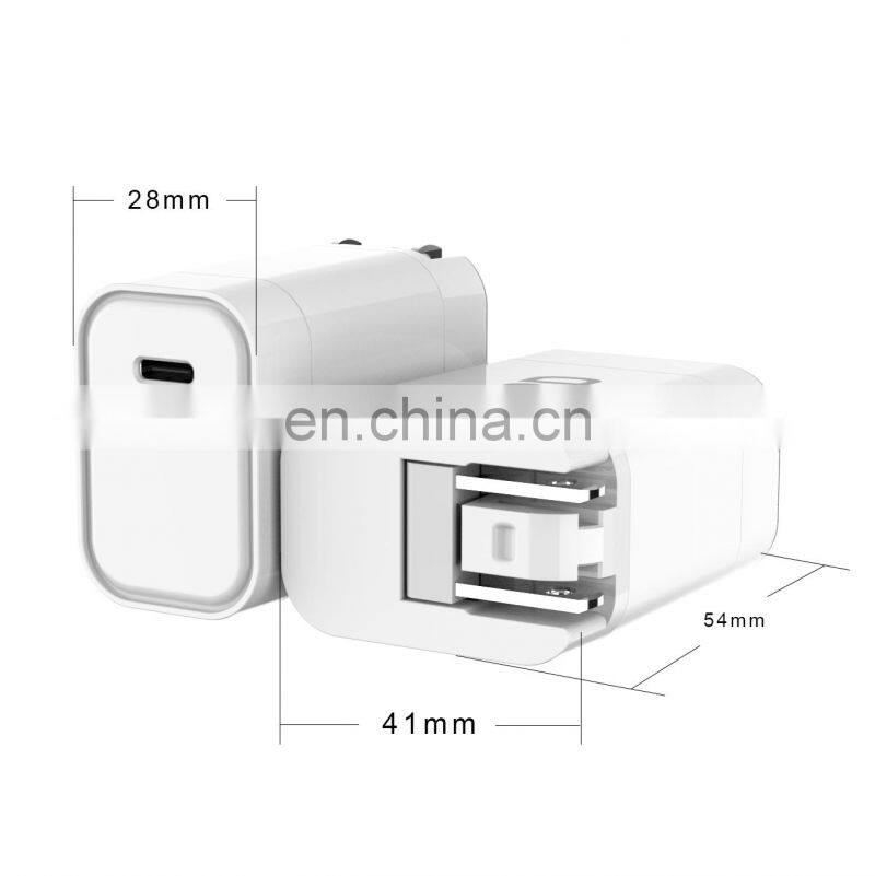2021 Portable Mobile Phone Fast Charging Adapter Mini USB-C PD20W Charger For iPhone 12 PD 20W charger