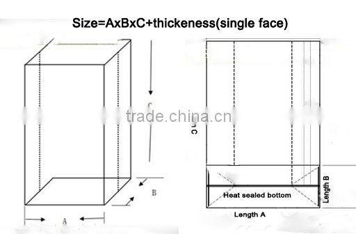 Direct factory bopp square bottom bags