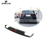 JCSPORTLINE Carbon Fiber W222 Rear Trunk Spoiler for Benz S-Class W222 Sedan 4-Door 2014 - 2017