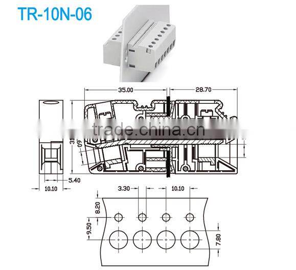 Electrical Feedthroughs Terminal Block Connector With Single Deck