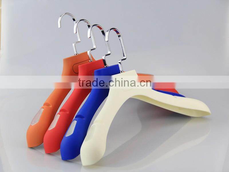 HA6905 colored plastic clothes hanger antislip women coat hanger dress