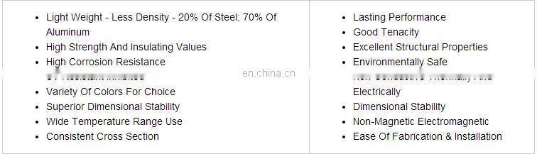 FRP GRP Fiberglass Rectangular Tube, FRP Composite Pultrusion Profile Pultruded FRP Profiles